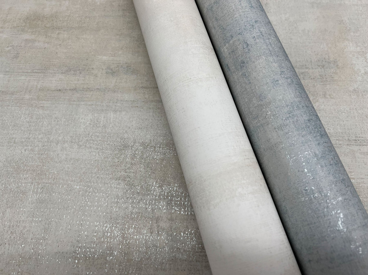Salt Flats Blue Wallpaper with Textured Abstract Matte Motif - York CC1222