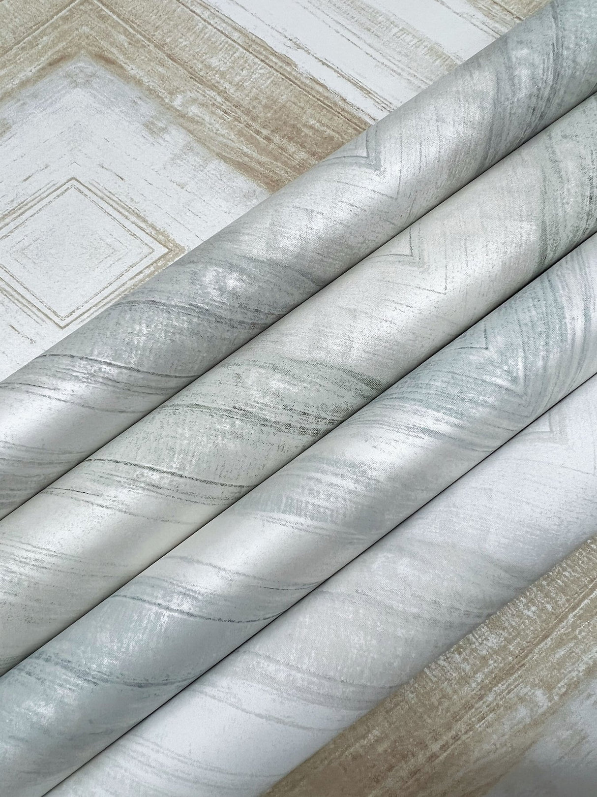 Ballad Eucalpytus Geometric Diamond Non Woven Wallpaper - York CC1243