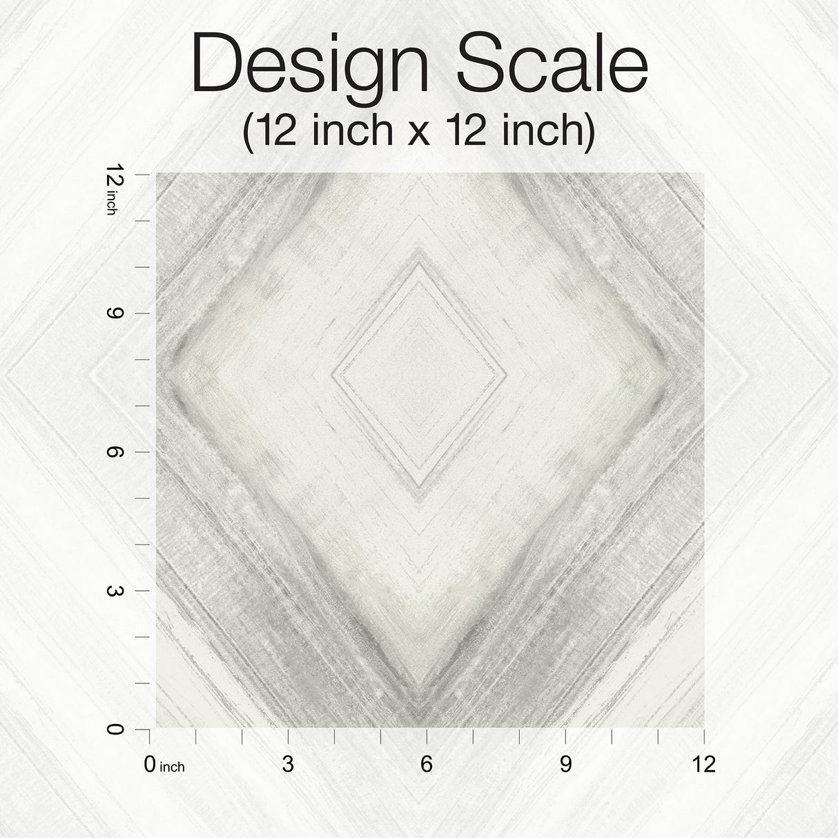 Ballad Fog Geometric Diamond Wallpaper - York CC1245