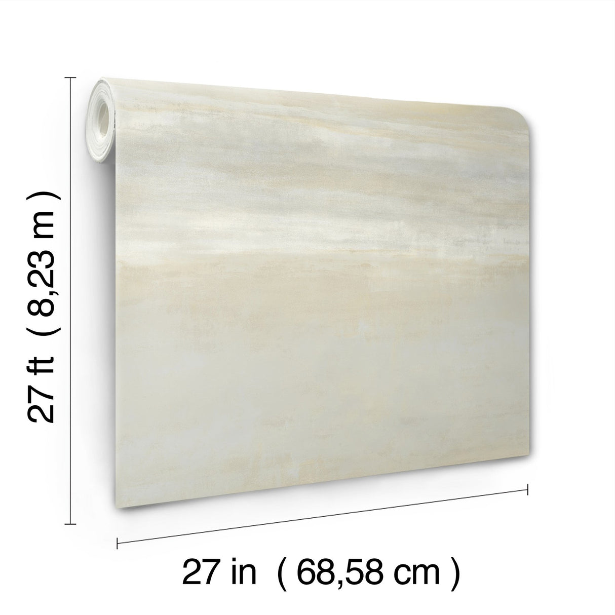 Serene Reflection Fog Wallpaper with Textured Horizontal Mist Motif - York CC1253