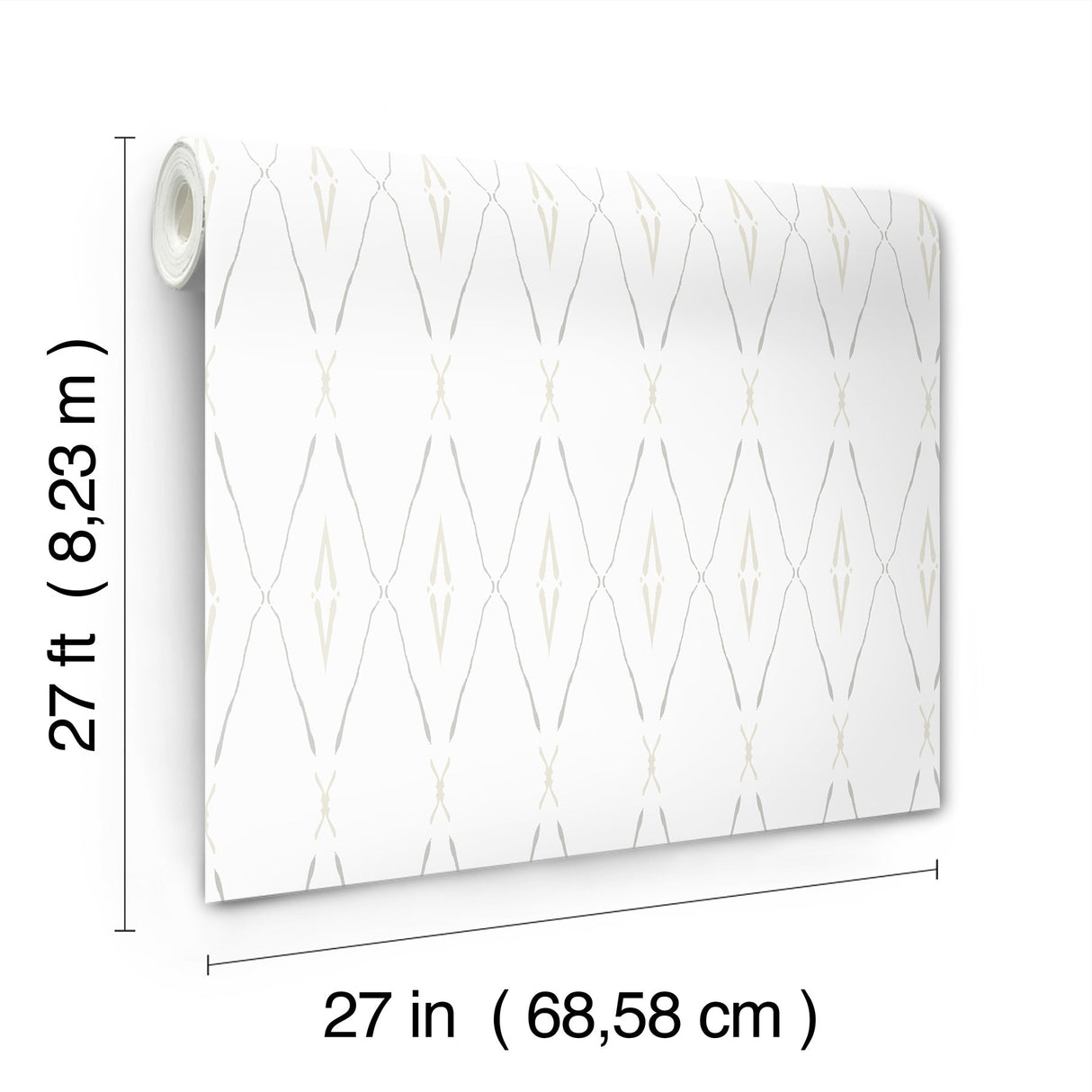 Artifact Silhouettes Natural Geometric Paper Weave Grasscloth Wallpaper - York CC1283