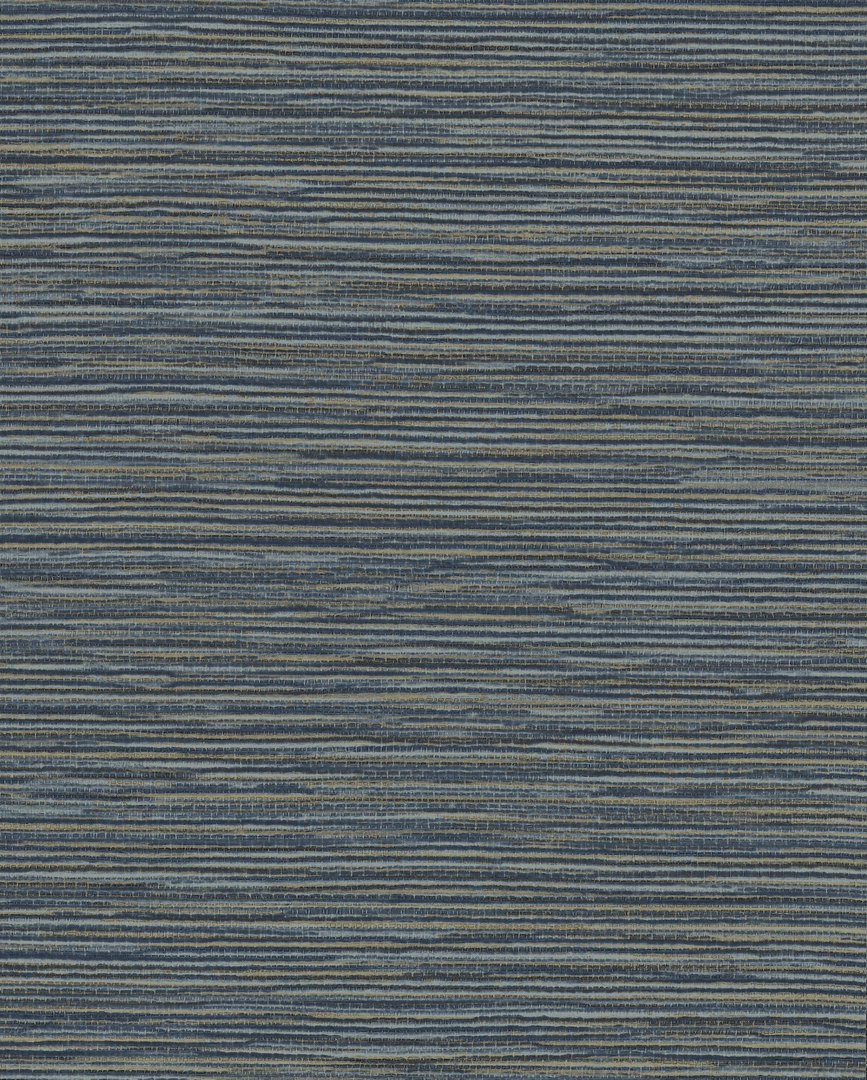 Ramie Weave Grasscloth Dark Blue Metallic Wallpaper with Textured Horizontal Weave - York CD1040N