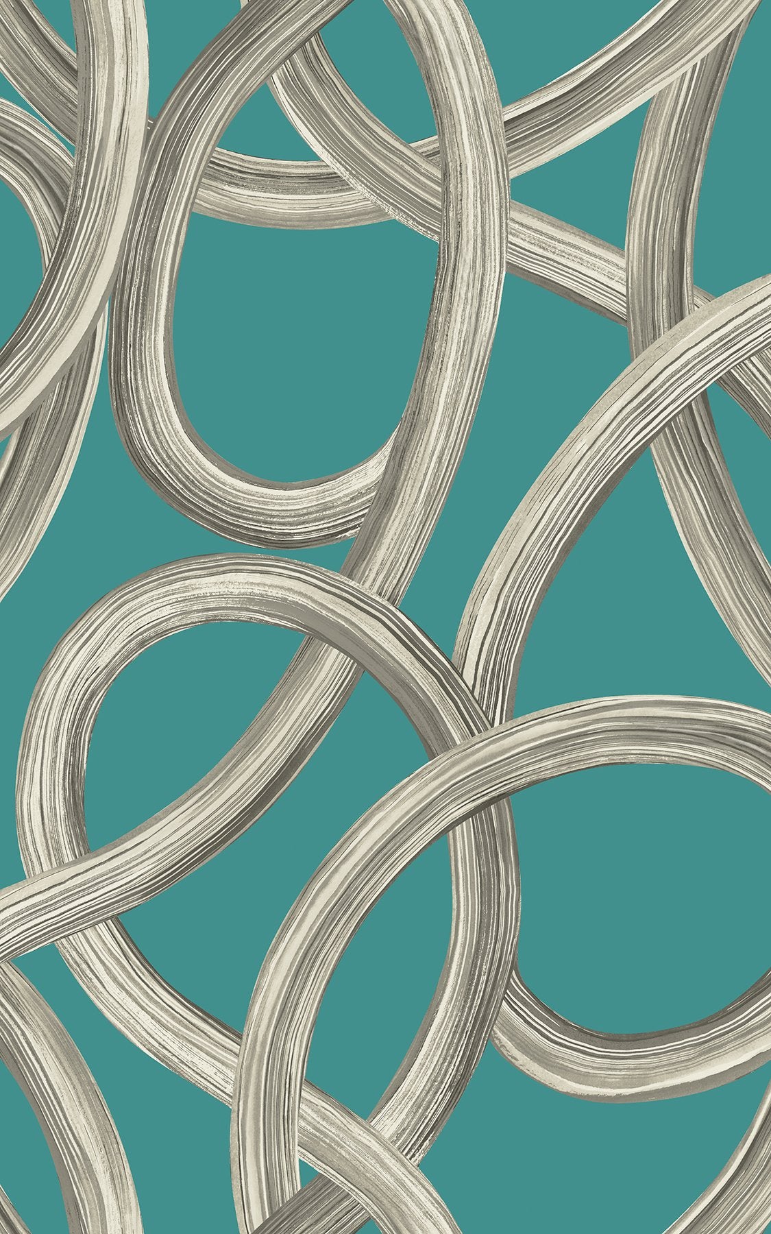 Calix Turquoise Twisted Geo Wallpaper with Abstract Feature Wall Style - CEP50124W