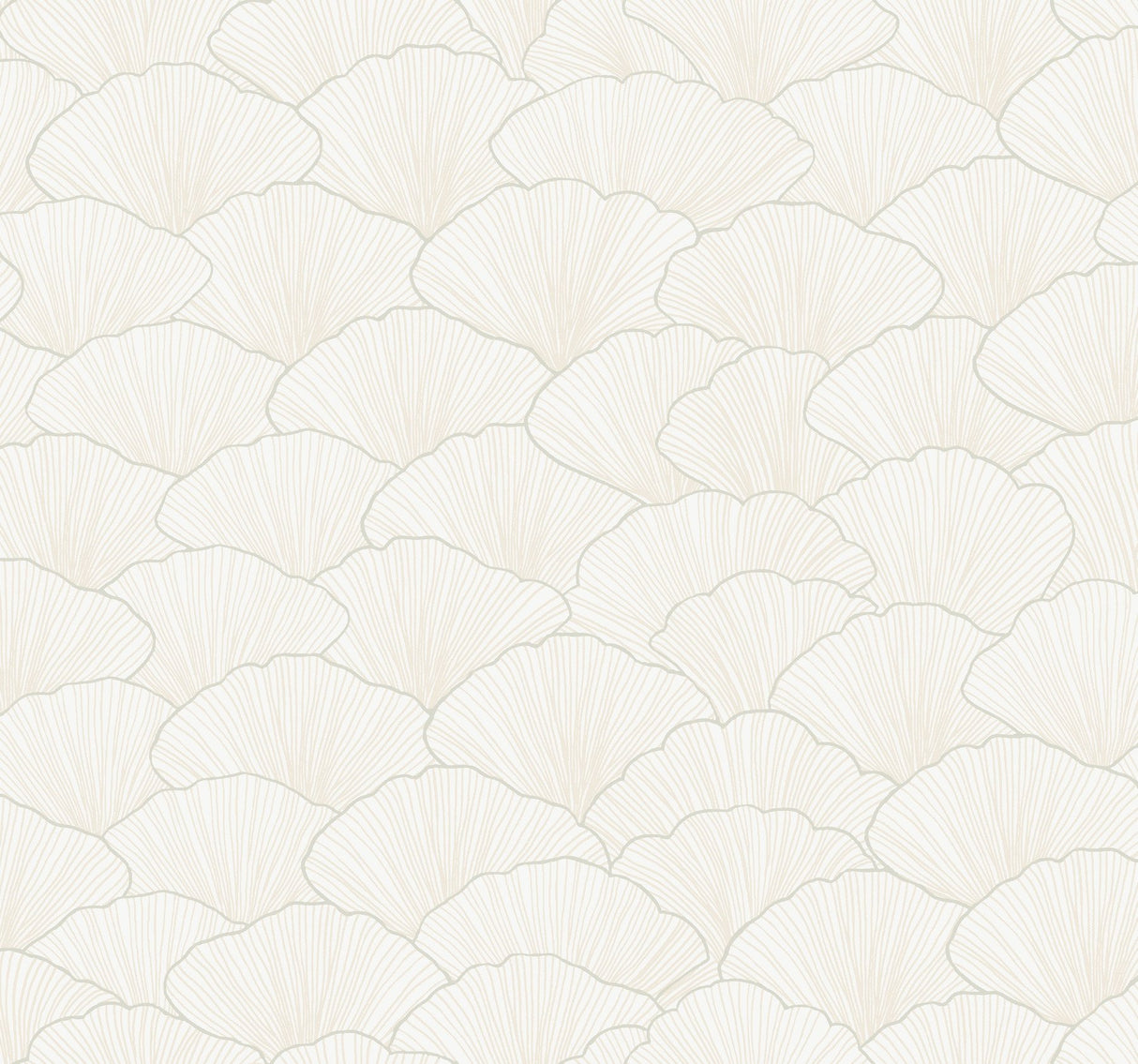 Luminous Ginkgo White & Cream Botanical Non Woven Wallpaper - York CI2335