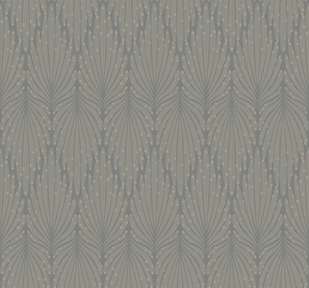 Cafe Society Dark Grey Wallpaper with Abstract Feather Motif - York CI2365