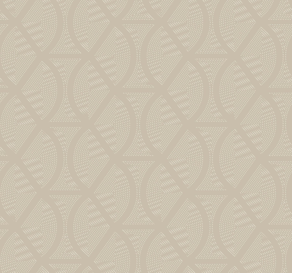 Opposites Attract Cream Geometric Non Woven Wallpaper - York CI2382
