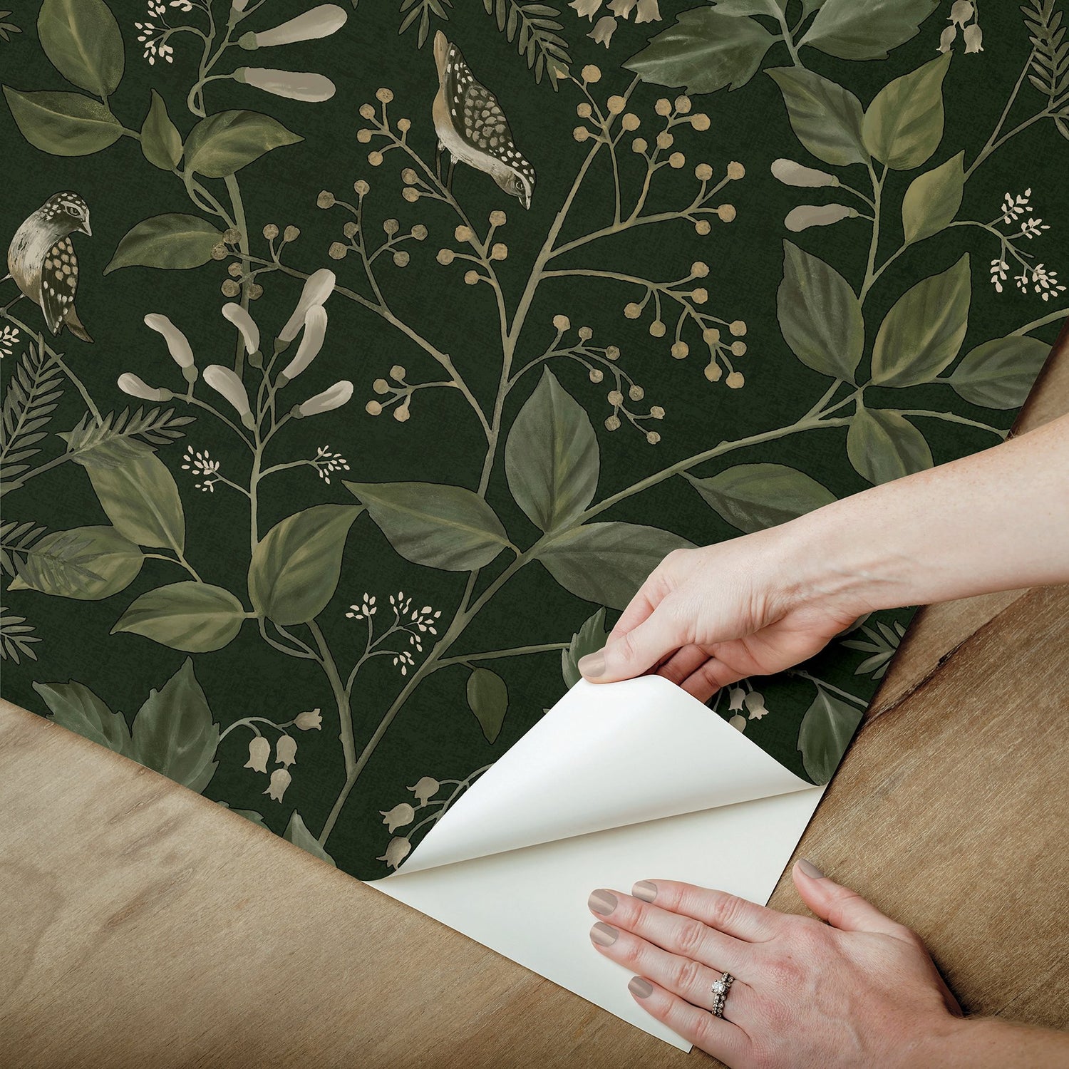 Emerson Hunter Green Peel & Stick Wallpaper