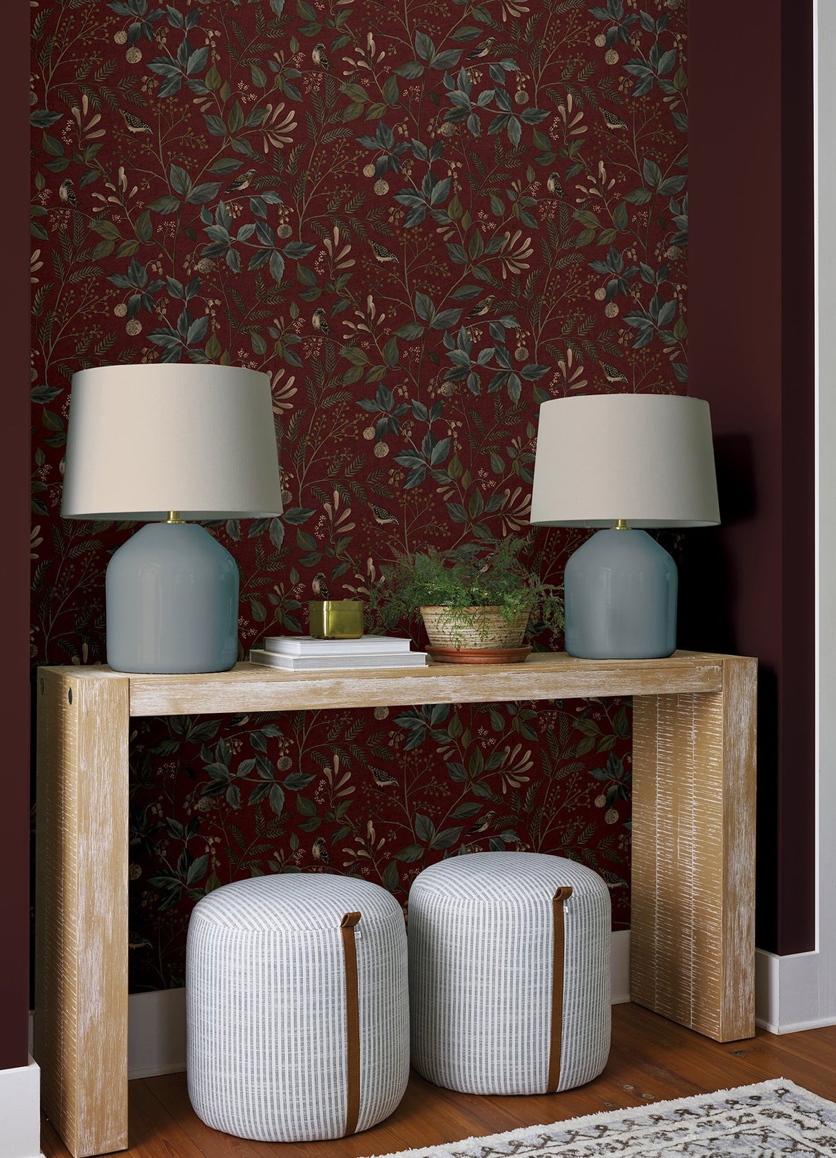 Emerson Crimson Peel & Stick Wallpaper