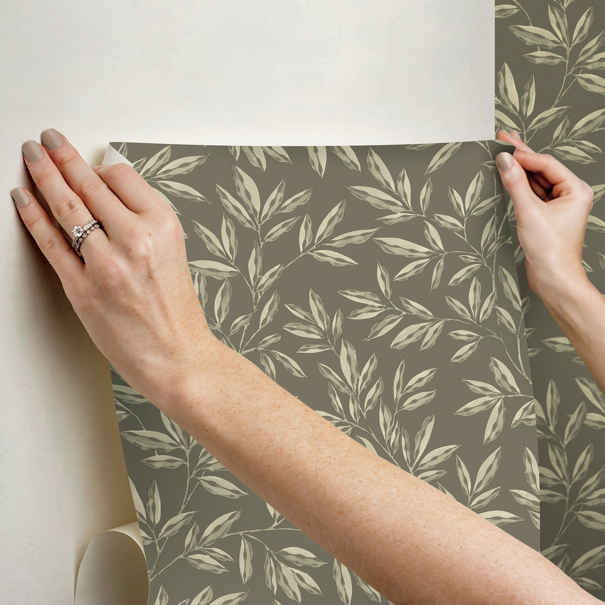 Rowan Olive Peel & Stick Wallpaper