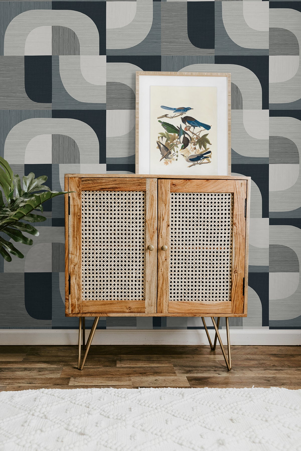 Tampere Charcoal by Seabrook Designs Geometric Vinyl Wallpaper – Seabrook Designs CP90108
