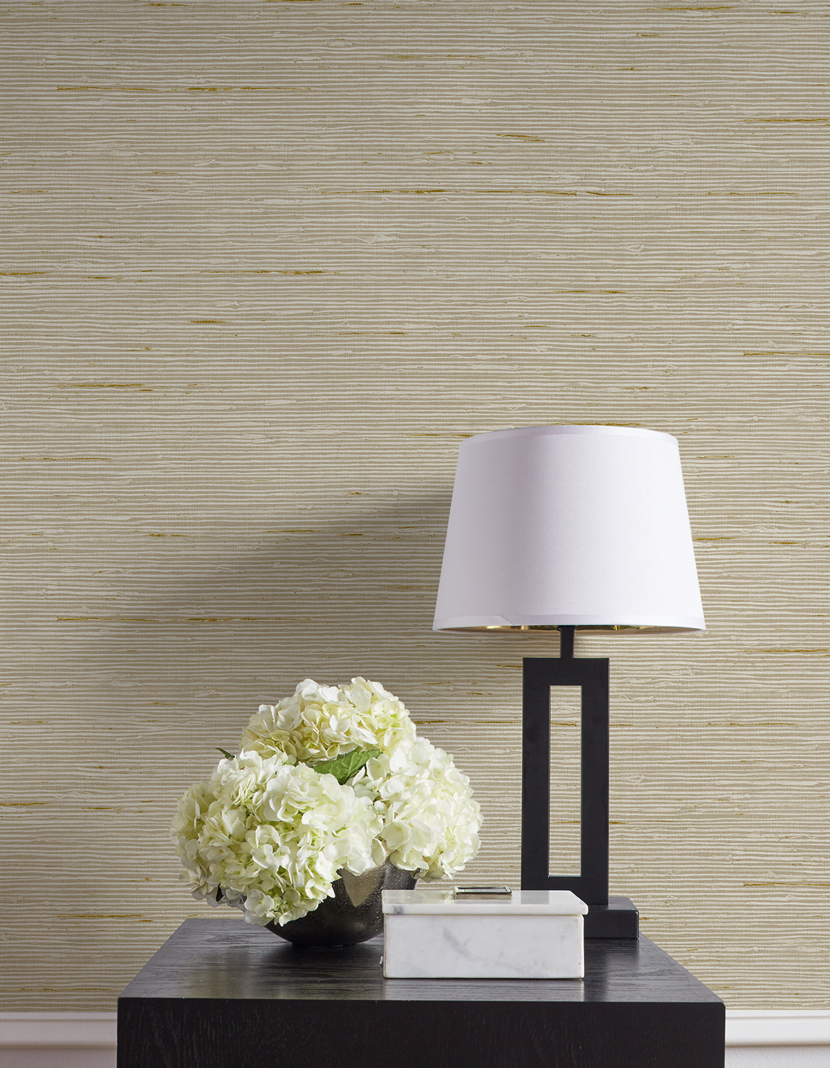Vantaa Eggshell by A Lot More Textures Faux Grasscloth Vinyl Wallpaper – Seabrook Designs CP90205