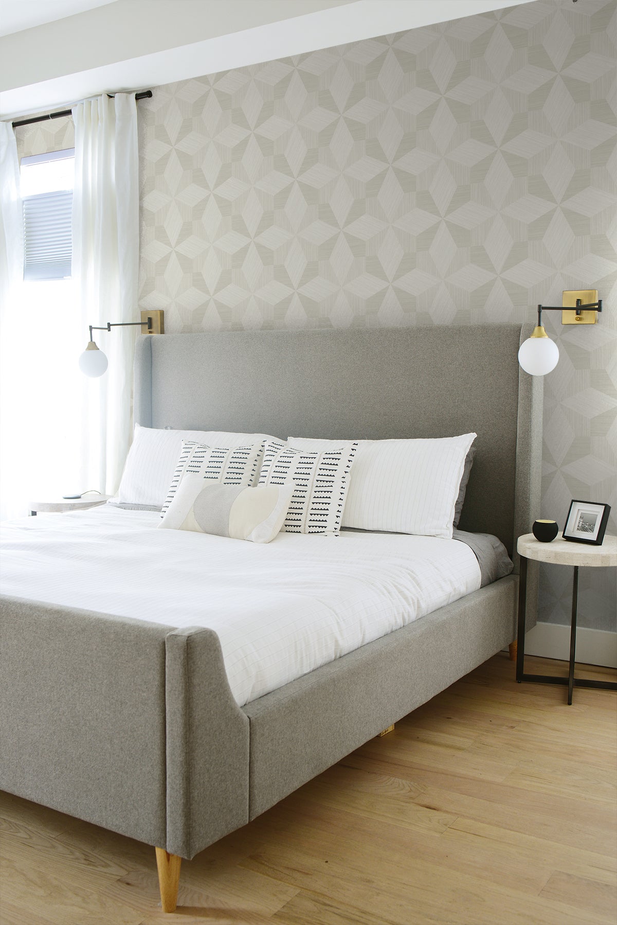 Turku Coconut by A Lot More Textures Geometric Matte Type II Vinyl Wallpaper – Seabrook Designs CP90505
