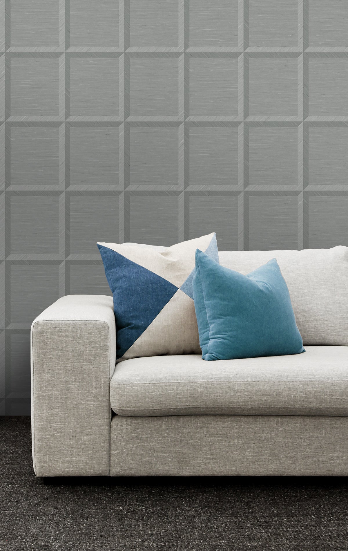 Oulu Icy Path by A Lot More Textures Geometric Vinyl Wallpaper – Seabrook Designs CP90810