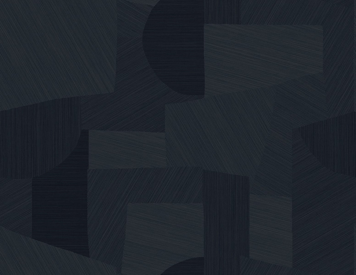 Lahti wallpaper in Stardew blue geometric pattern
