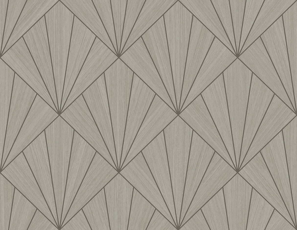 Mikkeli sand geometric fan pattern matte vinyl wallpaper
