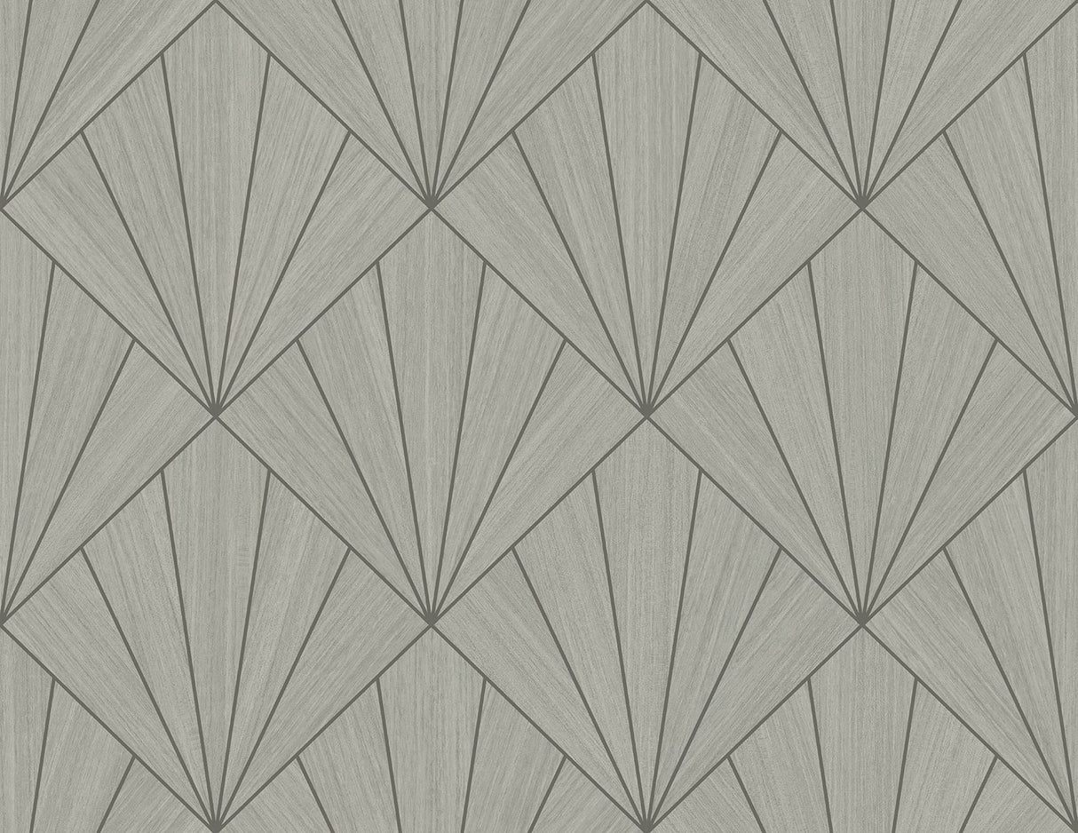 Mikkeli geometric fan pattern wallpaper in Shell