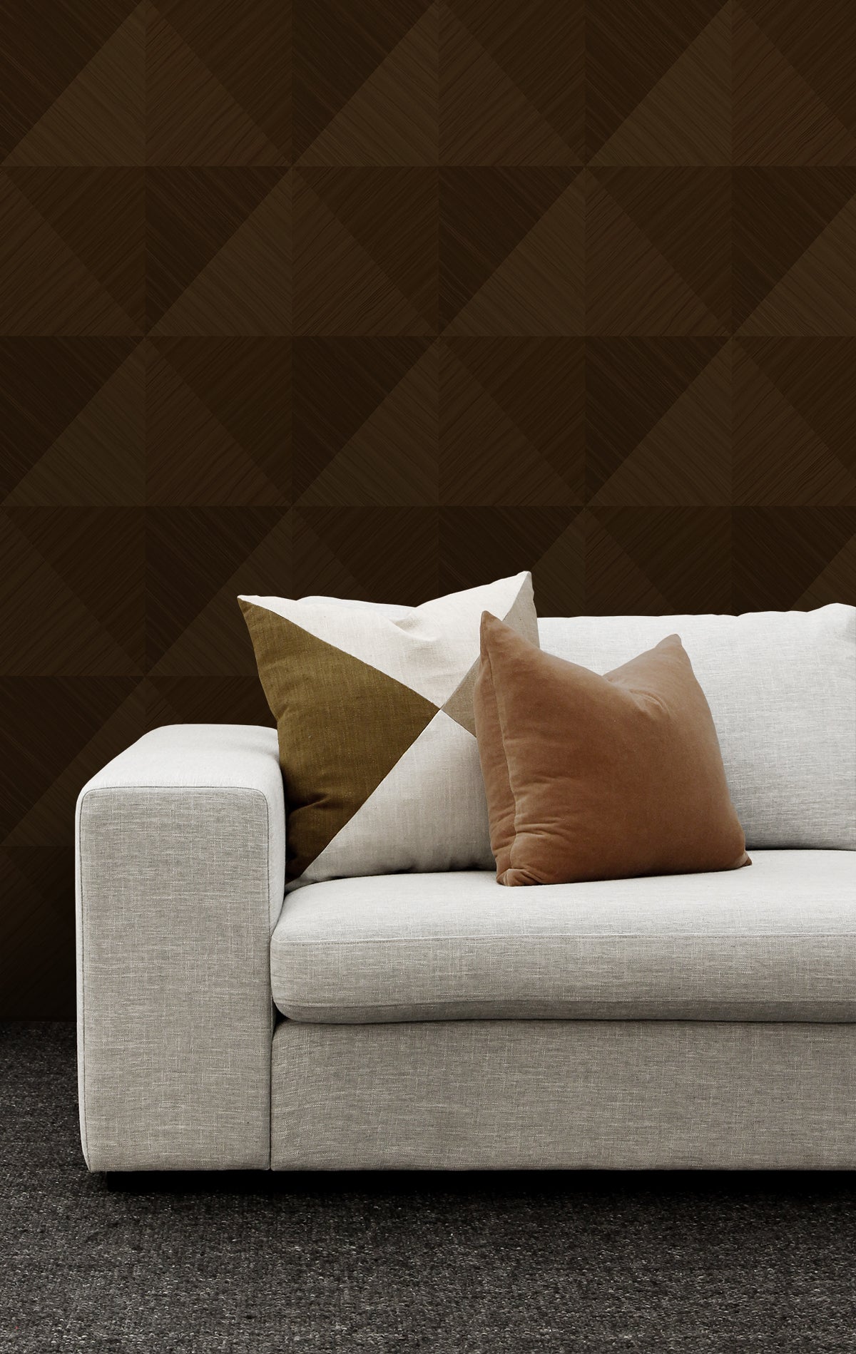 Kerava Bronze by A Lot More Textures Geometric Vinyl Wallpaper – Seabrook Designs CP91606