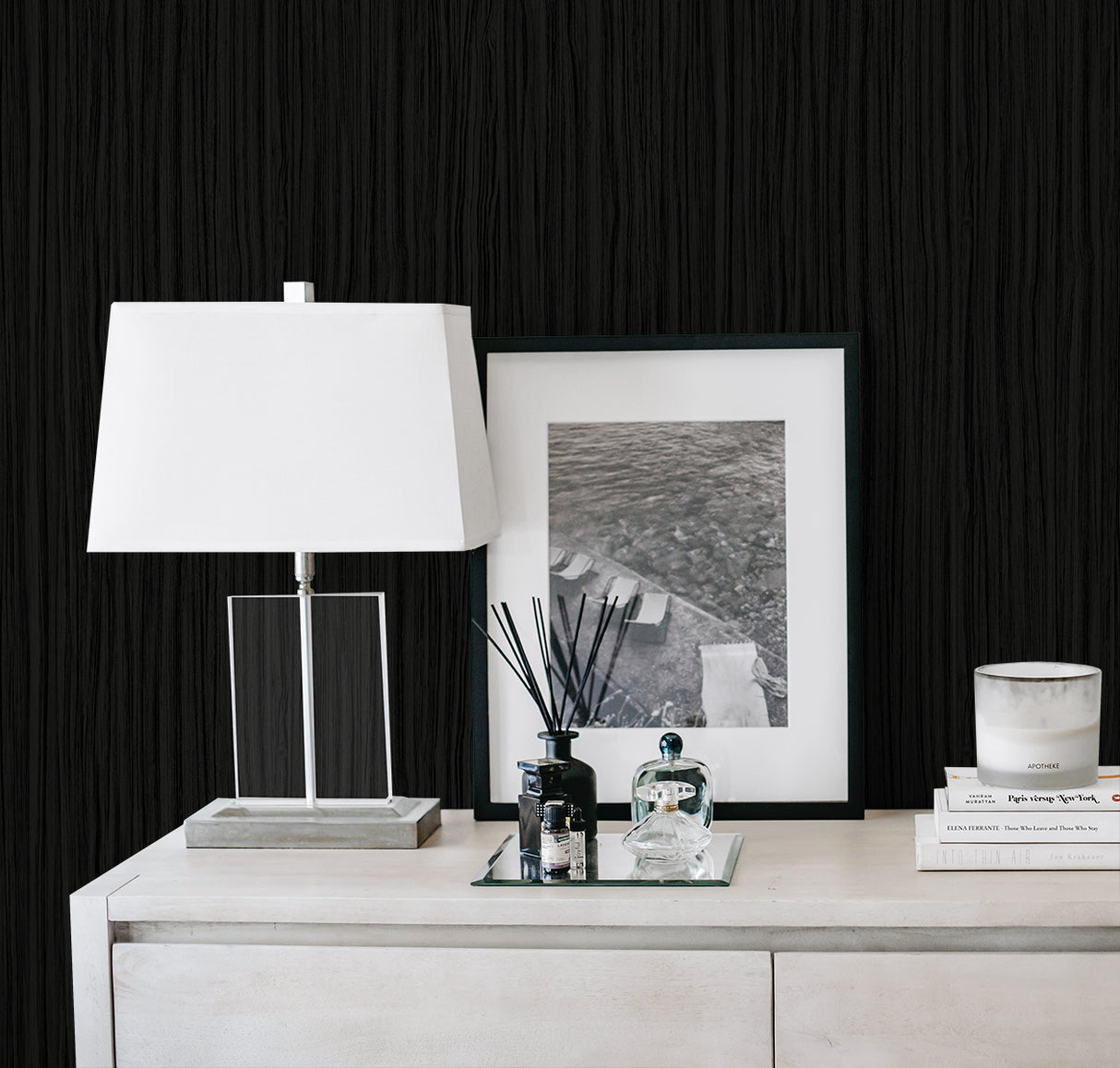 Salo Black Ice by A Lot More Textures Textured Vinyl Wallpaper – Seabrook Designs CP91700