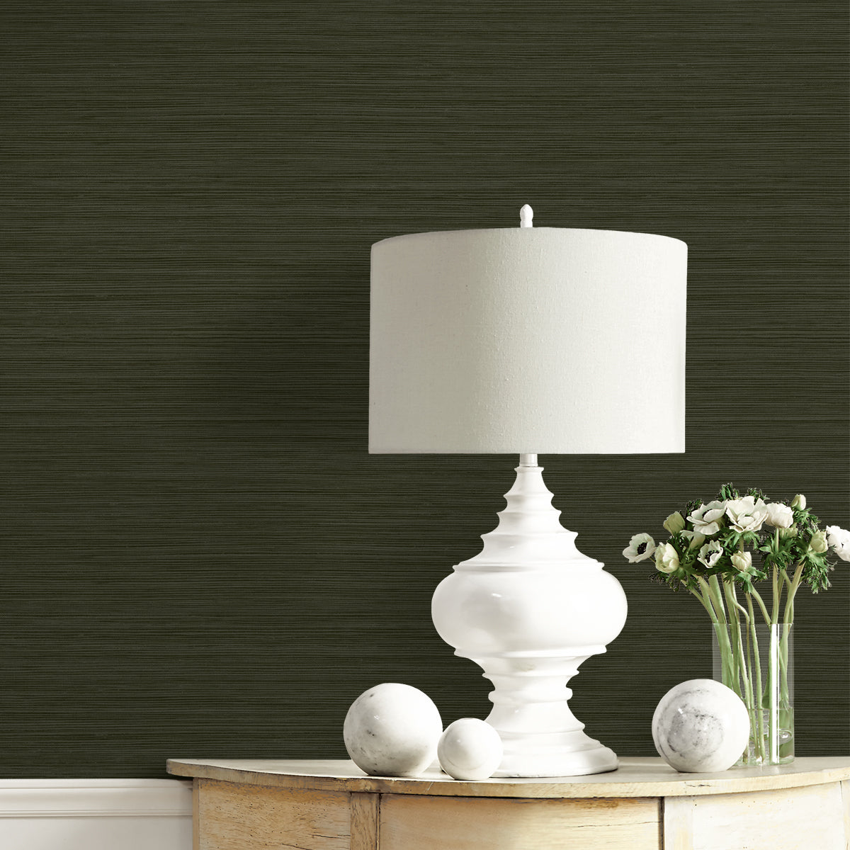 Lohja Jade by A Lot More Textures Faux Grasscloth Vinyl Wallpaper – Seabrook Designs CP92104