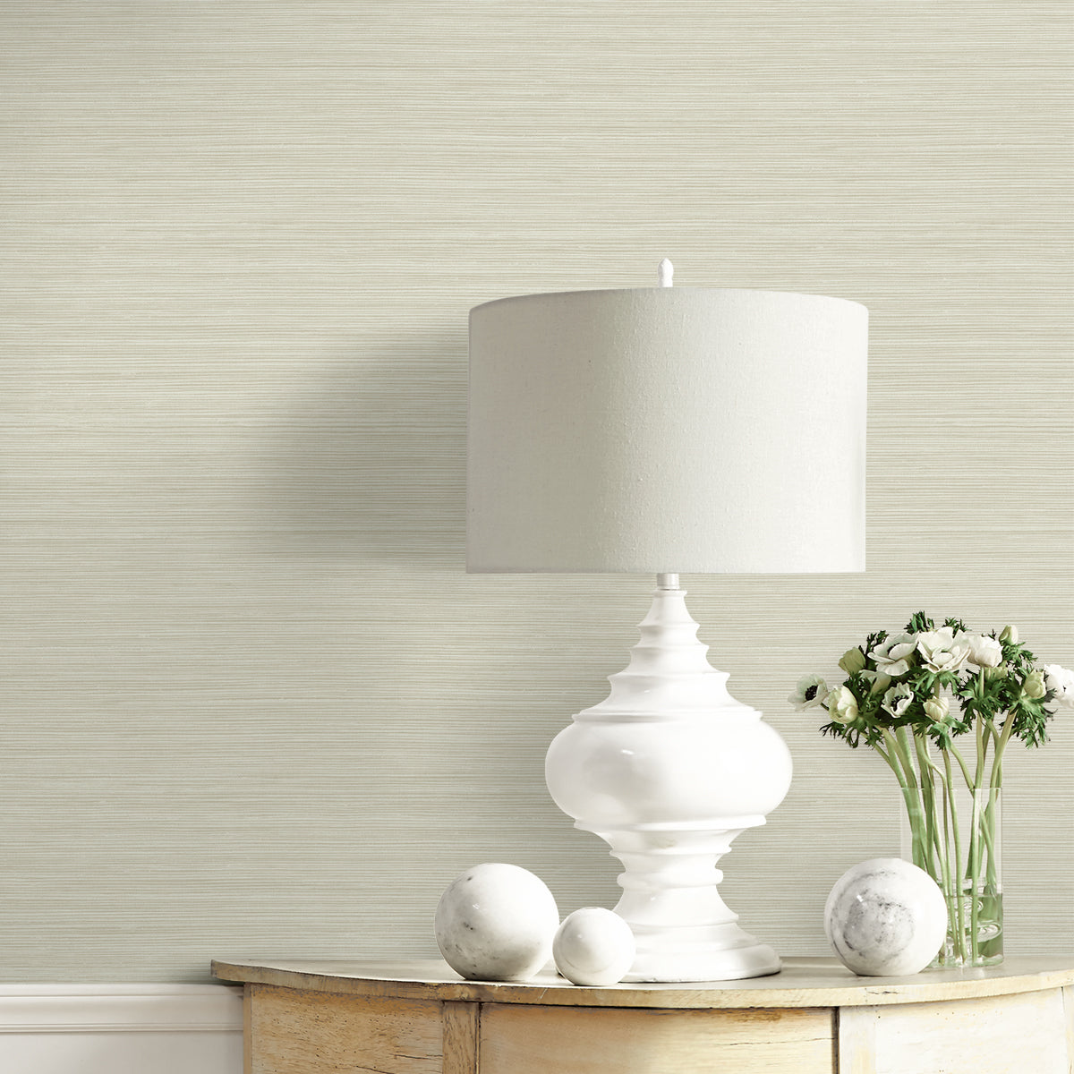 Lohja Cryslas by A Lot More Textures Faux Grasscloth Vinyl Wallpaper – Seabrook Designs CP92105
