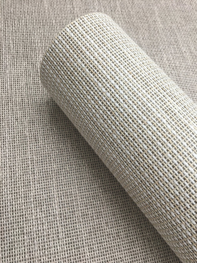 Madeira Wheat Paper Weave Wallpaper with Bohemian Textured Weave - York CR9201