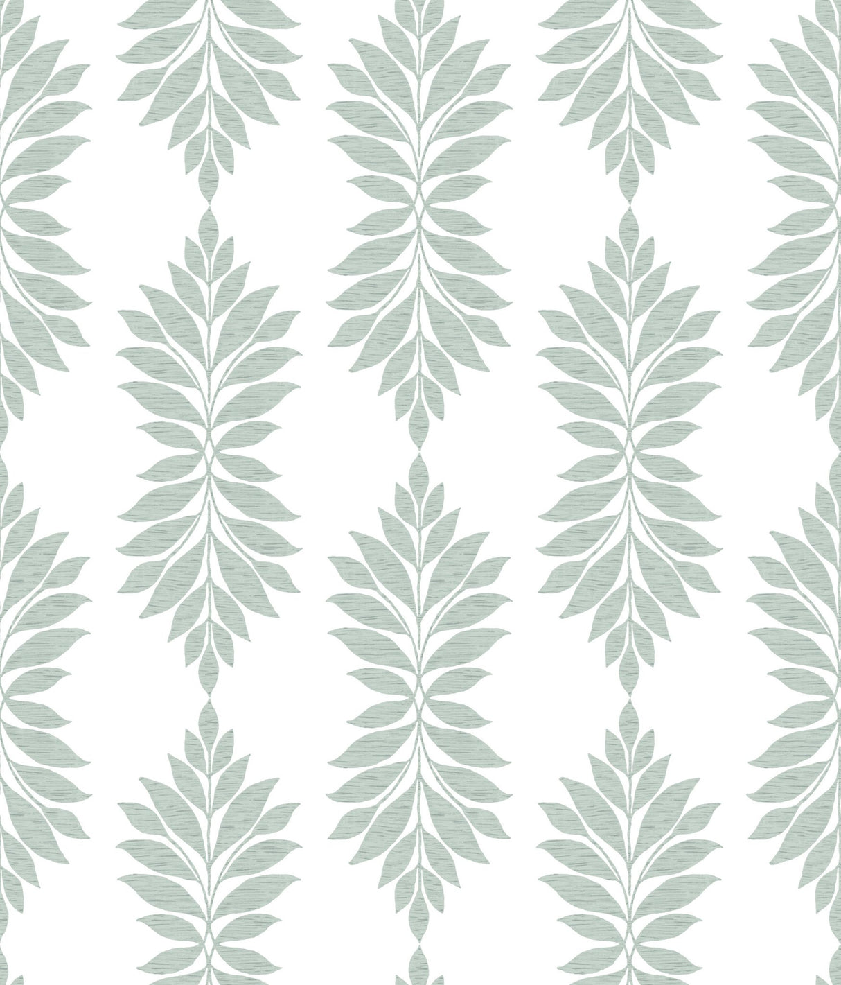 Broadsands Botanica Light Green Wallpaper with Botanical Leaf Medallion - York CV4425