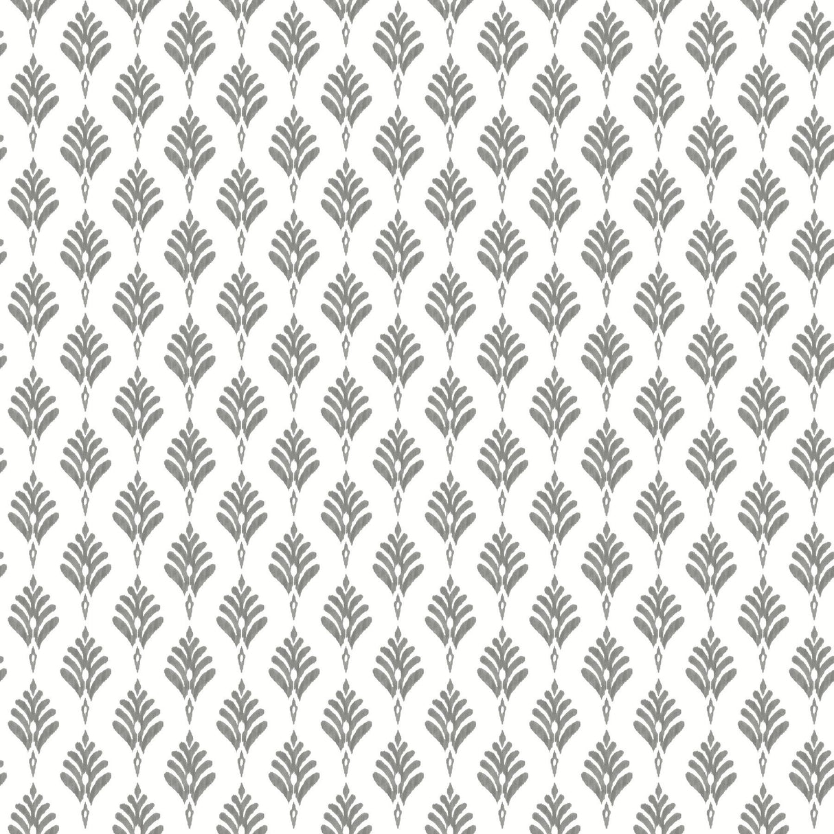 French Scallop Grey Wallpaper with Ikat Scallop Motif - York CV4457