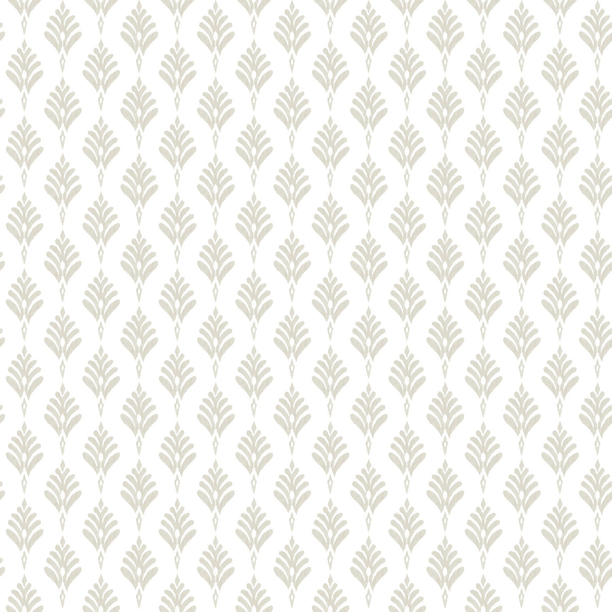 French Scallop Off White Wallpaper with Small Print Ikat Motif - York CV4458
