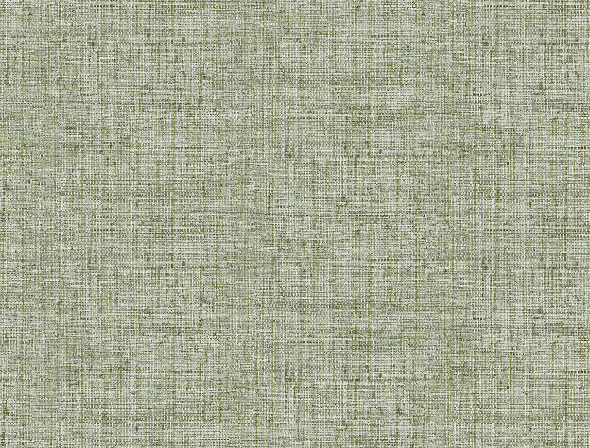 Papyrus Weave Green Wallpaper with Faux Grasscloth Sure Strip - York CY1561