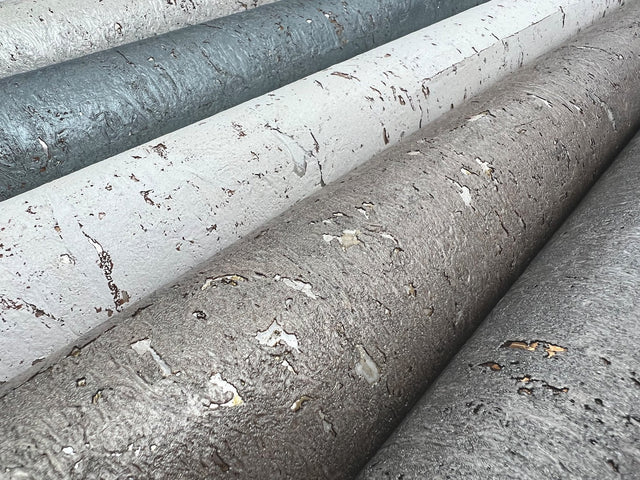 Cork Blue Textured Wallpaper with Natural Cork Motif - York CZ2480