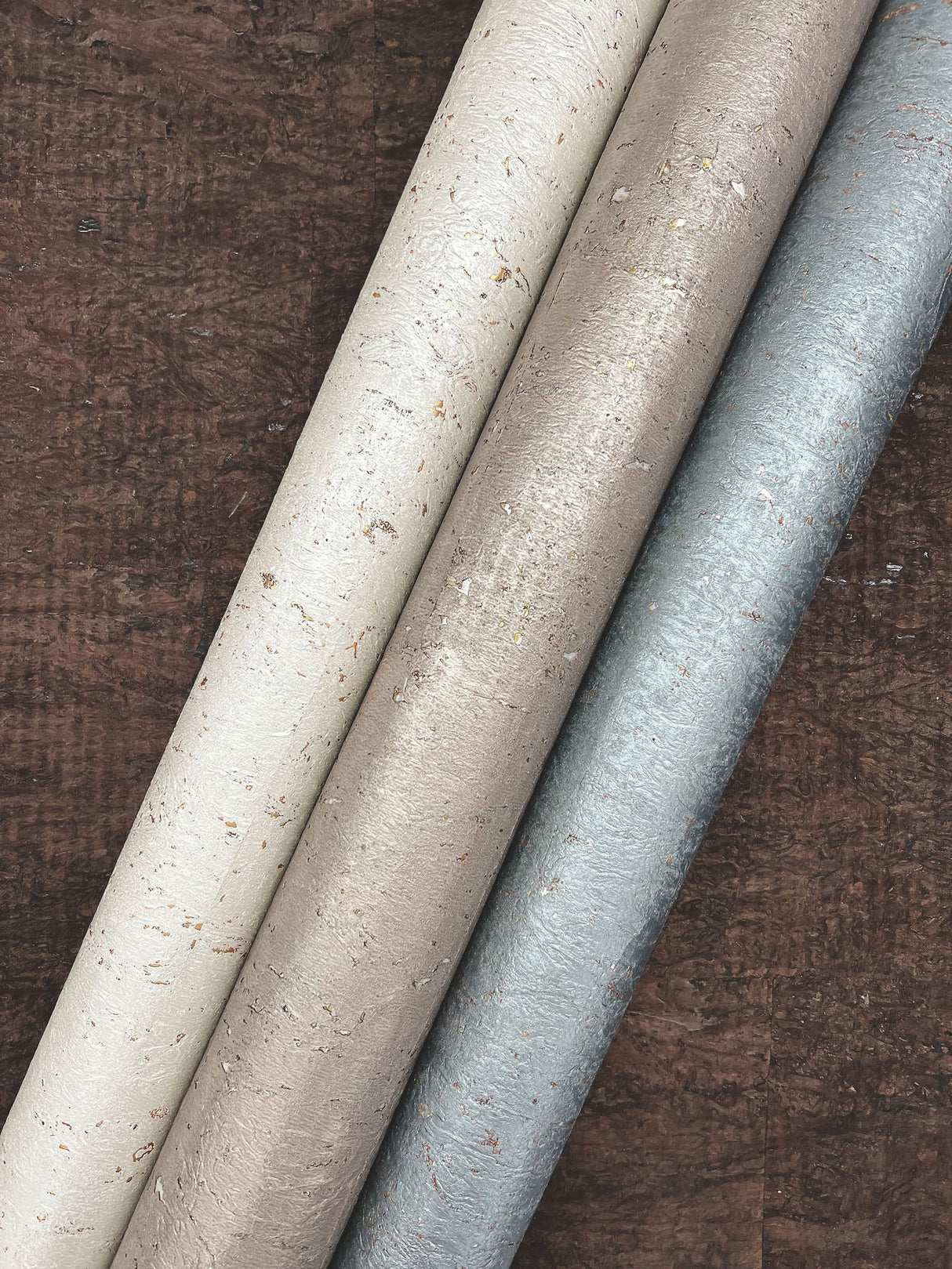 Cork Gold & Silver Metallic Wallpaper with Genuine Cork Texture - York CZ2482
