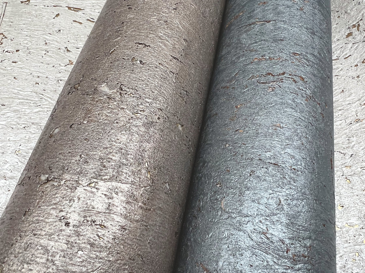 Cork Gold & Silver Metallic Wallpaper with Genuine Cork Texture - York CZ2482