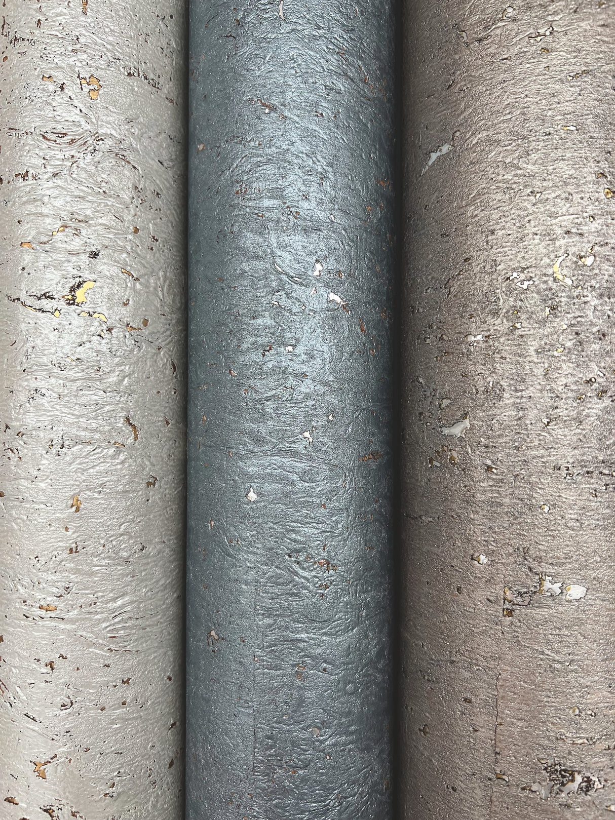 Cork Gold & Silver Metallic Wallpaper with Genuine Cork Texture - York CZ2482