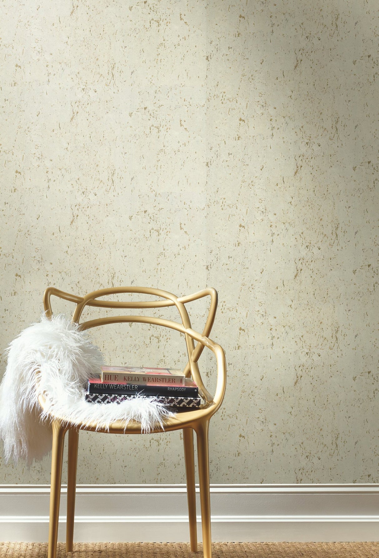 Cork Gold & Silver Metallic Wallpaper with Genuine Cork Texture - York CZ2482