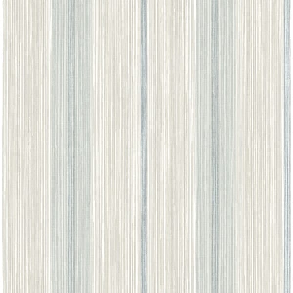 Ames Light Blue by Chris Loves Julia Linen Stripe Wallpaper – A-Street Prints 4173-27660