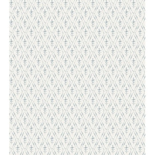 Tillie Blue Diamond Floral Wallpaper roll, 20.5 in x 33 ft, by A-Street Prints