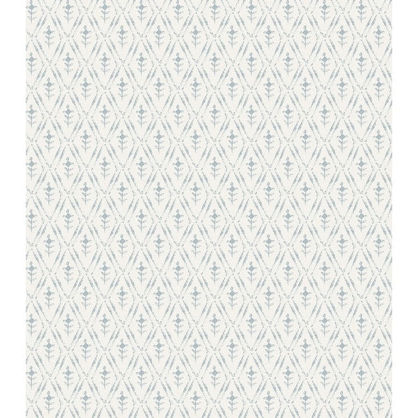 Tillie Blue Diamond Floral Wallpaper by Chris Loves Julia – A-Street Prints 4173-27671