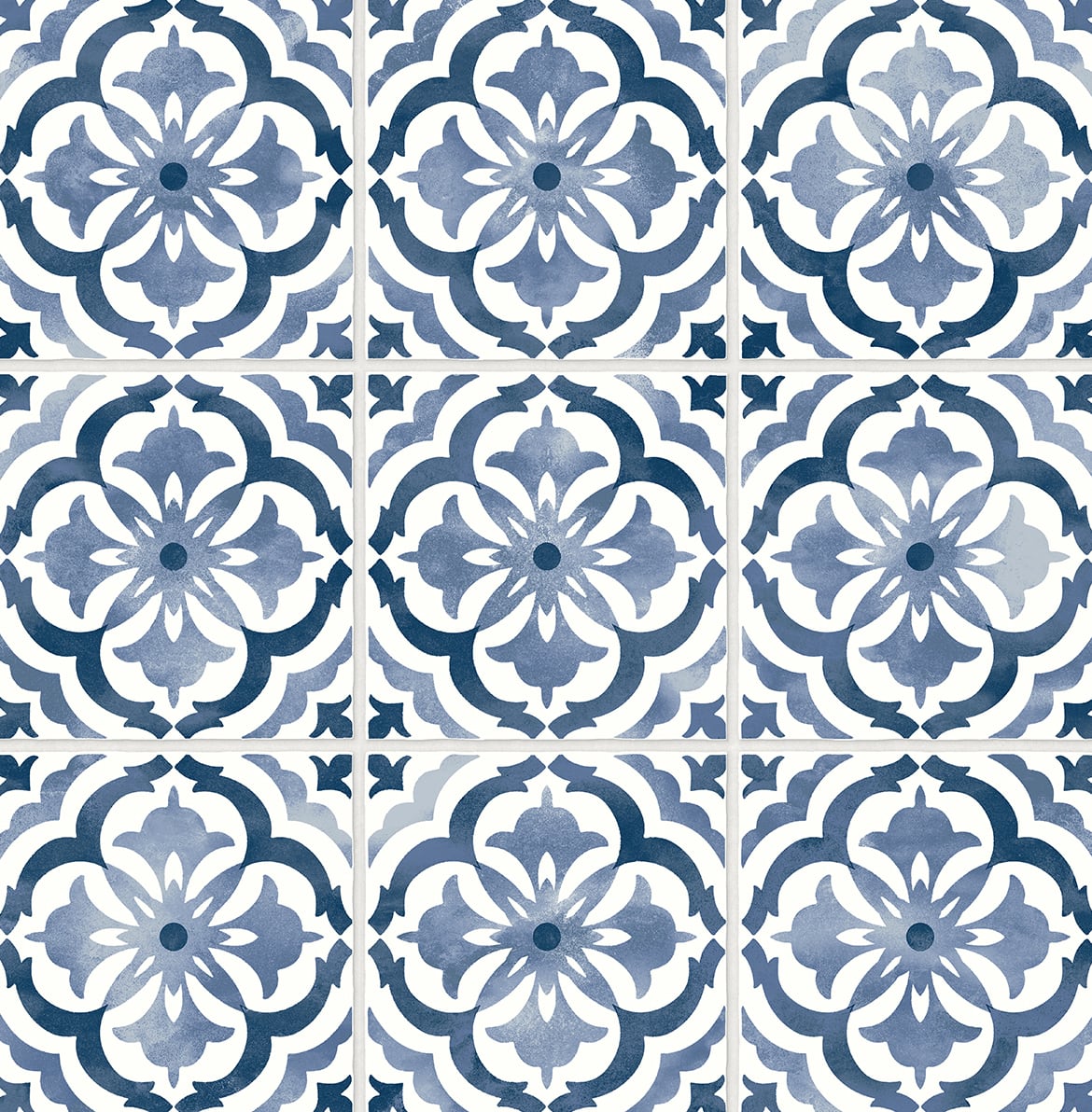 Sorento Tile Navy by Daisy Bennett Peel and Stick Tile Peel & Stick Wallpaper – Daisy Bennett Designs DB20502 -Sample