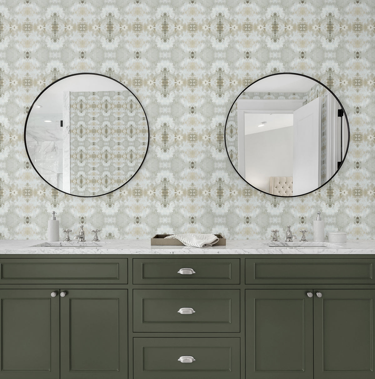 Kaleidoscope Greys by West Boulevard Collection Abstract Matte Nonwoven Wallpaper – Daisy Bennett Designs DBW1002-Sample
