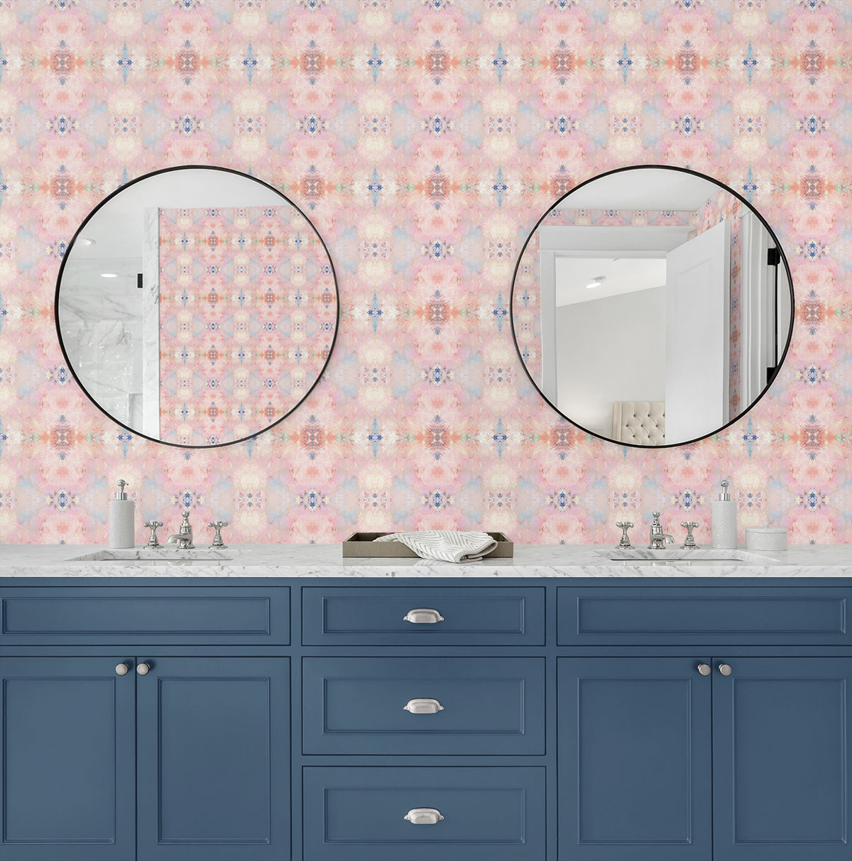 Kaleidoscope Pink by West Boulevard Collection Abstract Wallpaper – Daisy Bennett Designs DBW1003