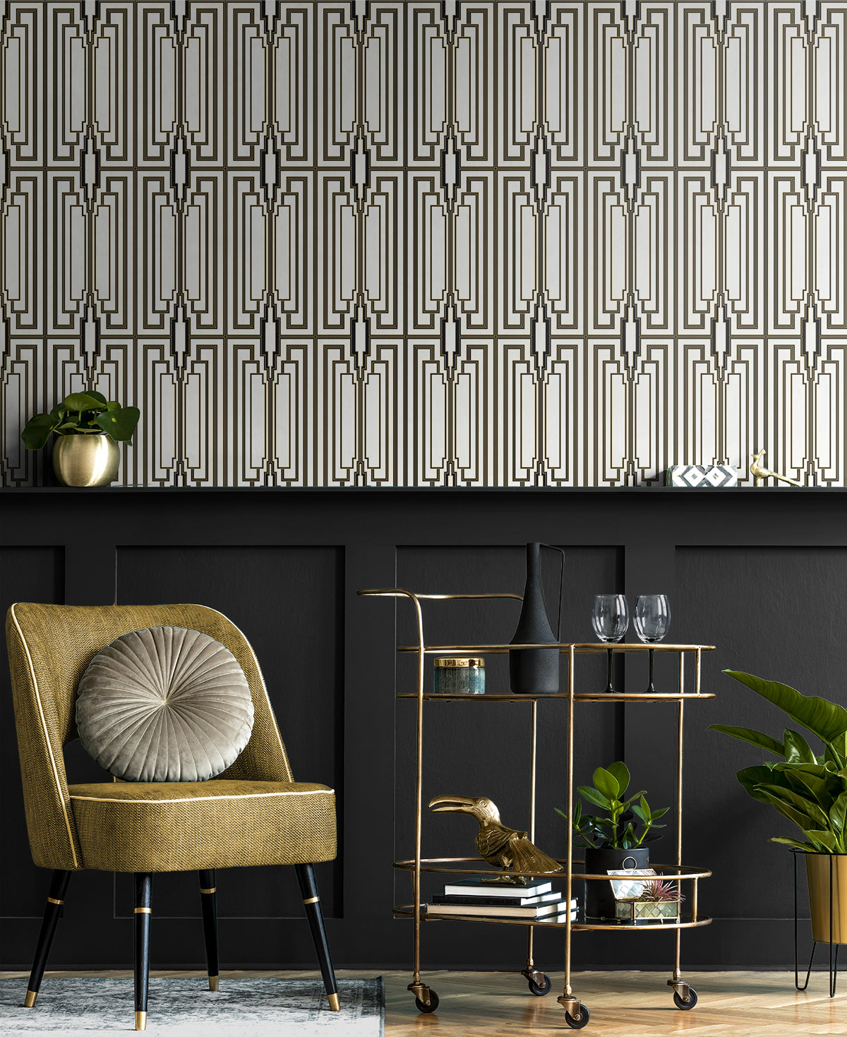 Manhattan Contrasto by Deco 2 Geometric Wallpaper – Collins & Company DC60005