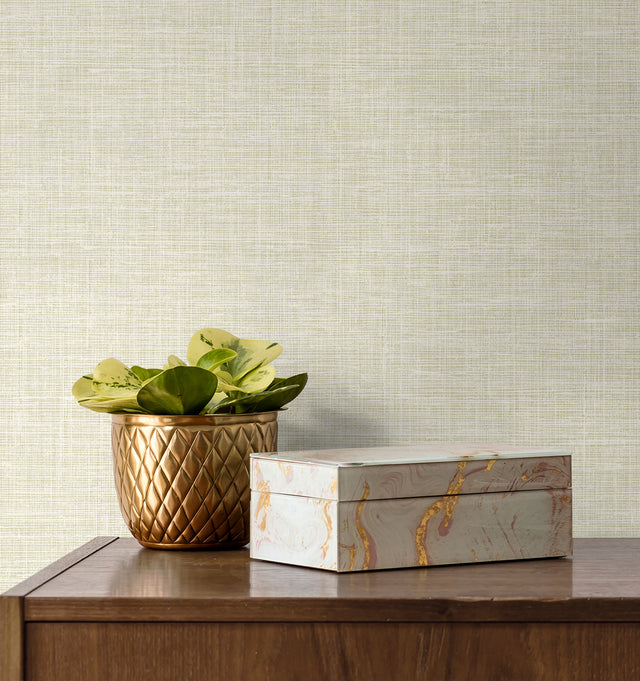 Soho Linen Sunlight by Collins & Company Matte Linen Texture Wallpaper – Collins & Company DC60406