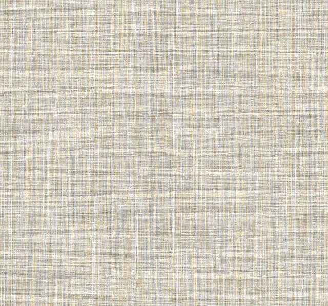 Soho Linen wallpaper in Lunar with a metallic linen-look texture