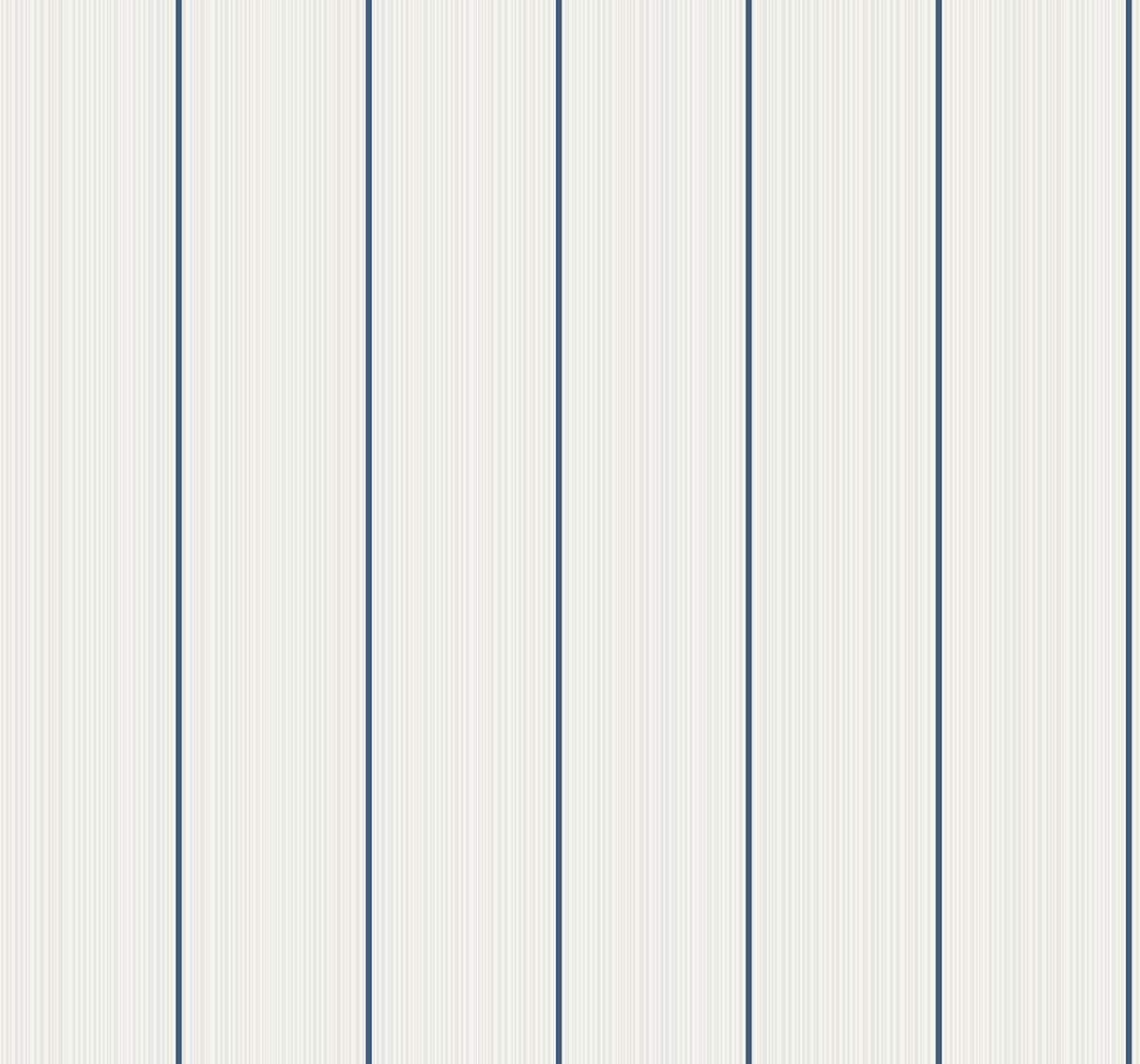 Rockefeller Stripe navy striped wallpaper with a light background
