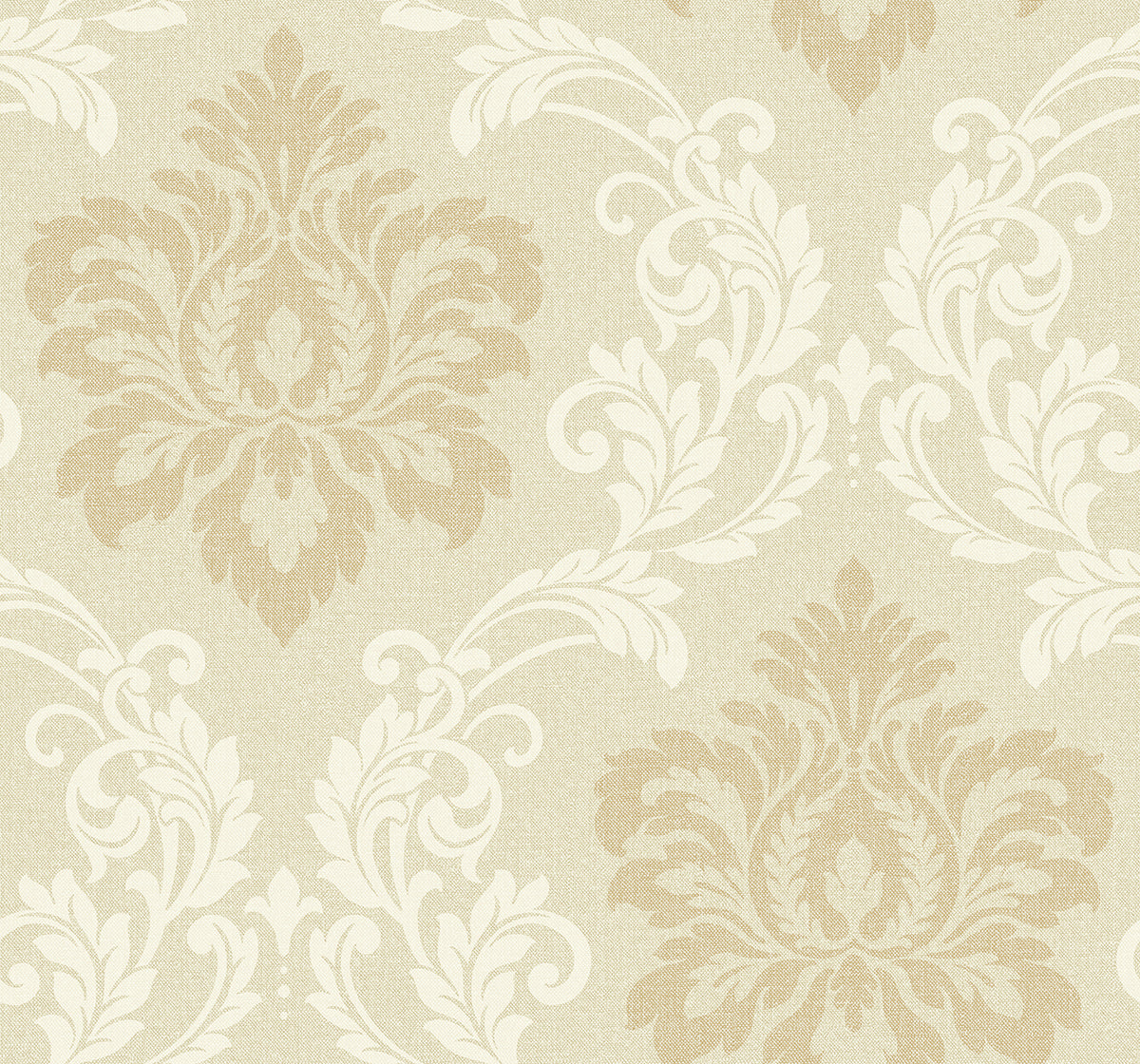 Deco Damask Linen by Deco 2 Damask Wallpaper – Collins & Company DC61605 -Sample
