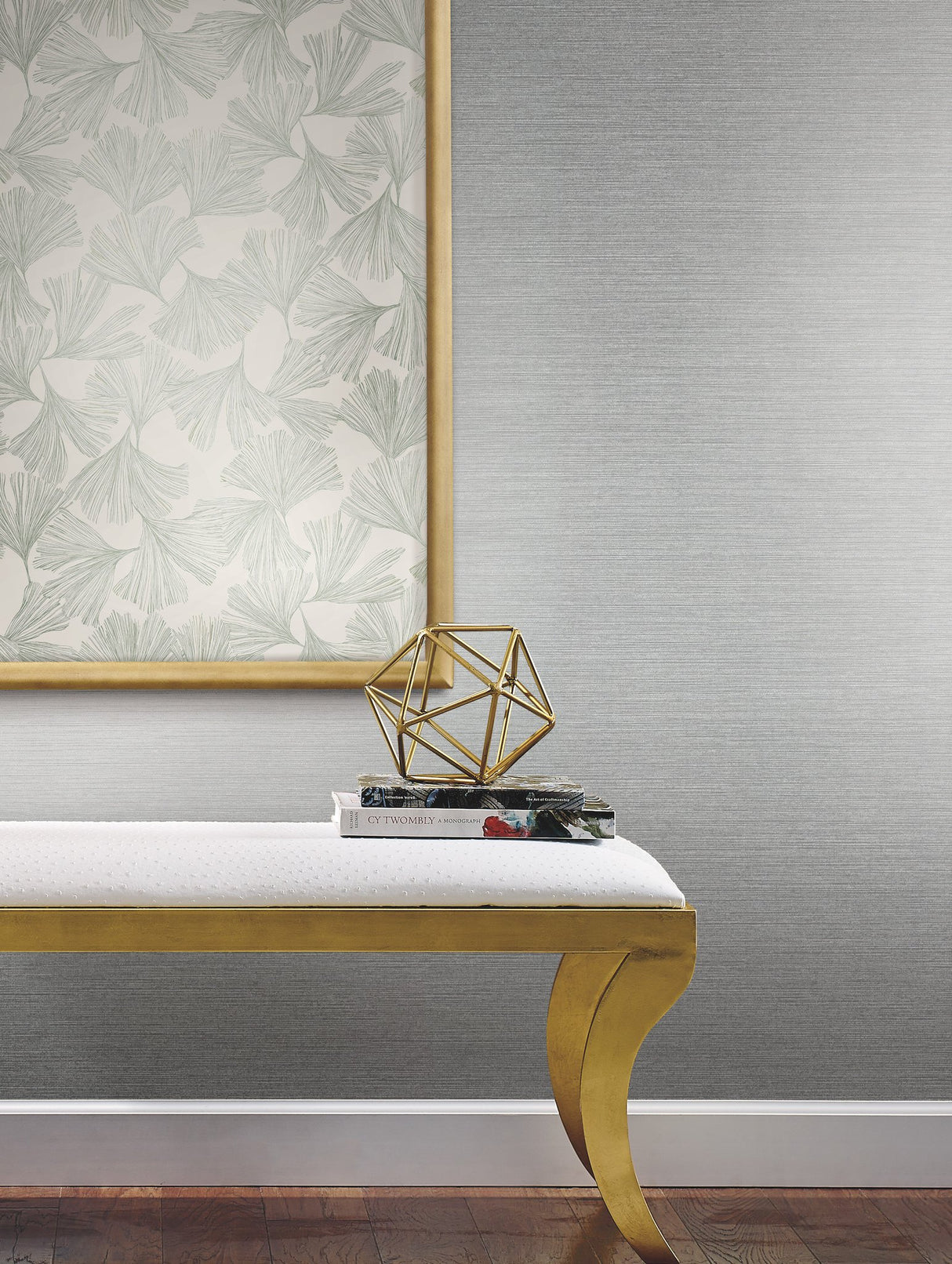Shining Sisal Silver Metallic Wallpaper with Faux Sisal Texture - York DD3731