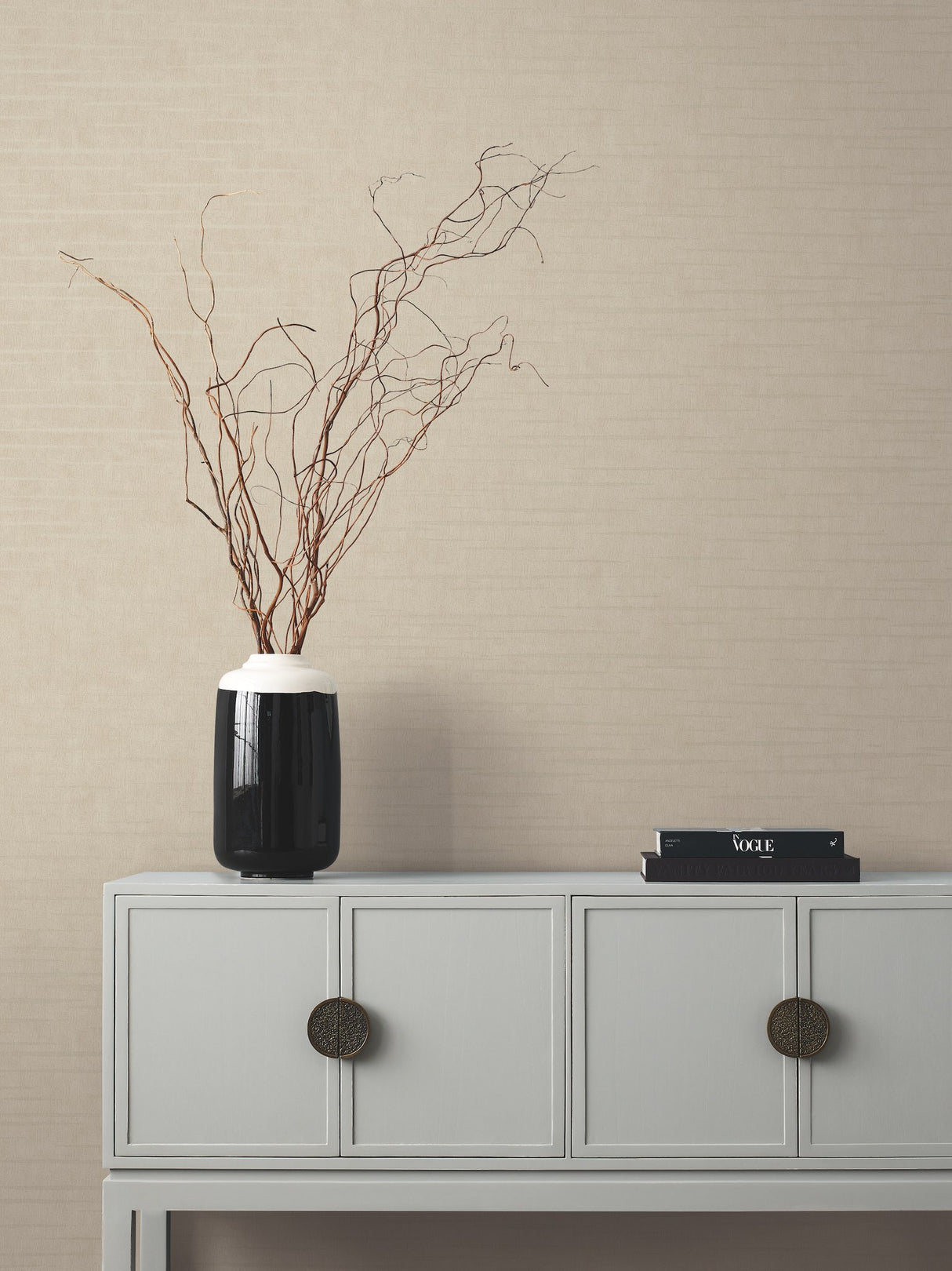 Tiger's Eye Beige Wallpaper with Bohemian Pearl Non Woven Texture - York DD3762