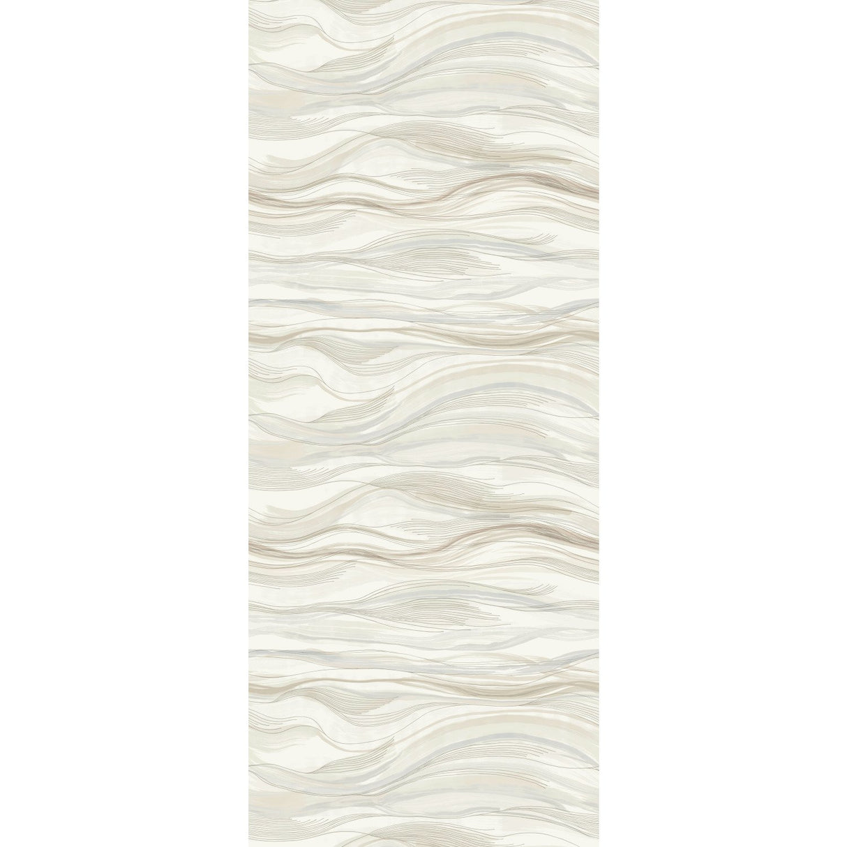 Currents Neutral Wall Mural with Geometric Wave Motif - York DD3842M