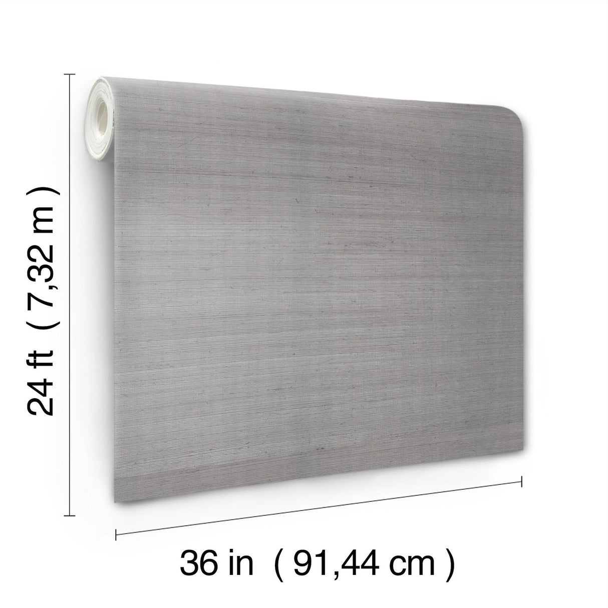 Maguey Sisal Platinum Grasscloth Wallpaper with Metallic Effect - York DE8997NW