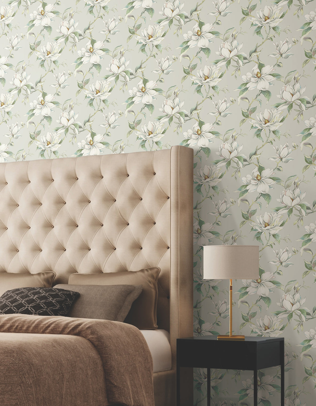 Garden Jewels Warm Grey by Candice Olson Floral Wallpaper – York Designer Series DF3314